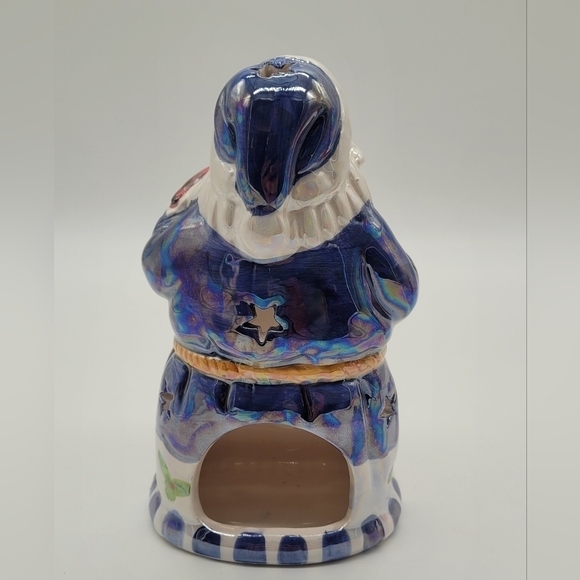 Holiday Traditions Santa Candle Holder Decor Christmas Xmas set of 2 - Picture 5 of 7